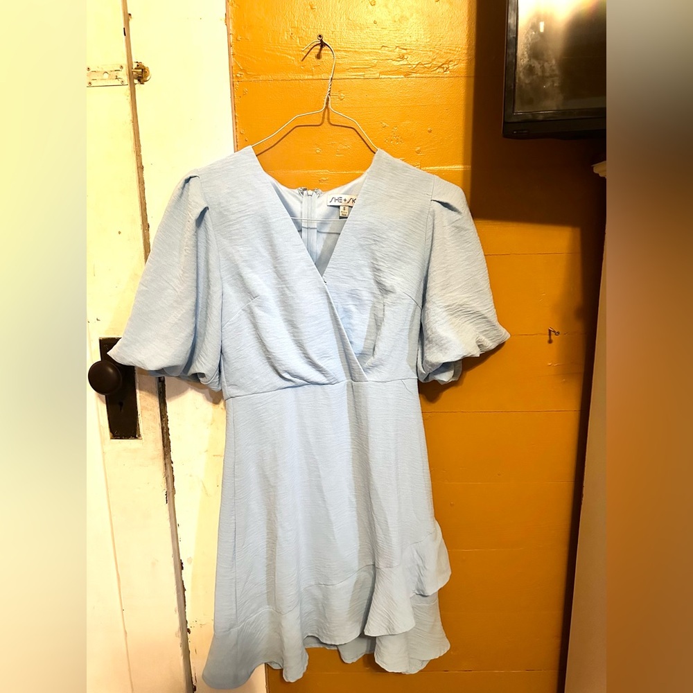 MINKPINK White Puff Sleeve V-Neck Sundress